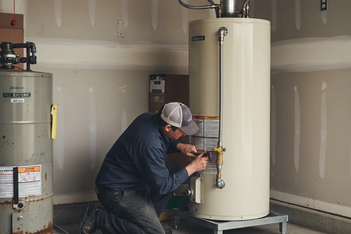 Water heater and shutoff valve replacement in Bethpage